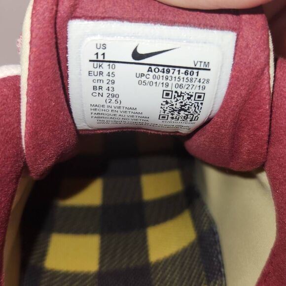 Nike Air Max 270 React Noble Red Team Gold Men's size 11 - Picture 9 of 10